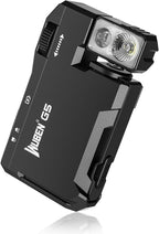 GQ G5 Rechargeable EDC Flashlight, 400 Lumens Dual Light Sources Mini Flashlight with RGB Light, Portable Flat Pocket Flashlights, Magnetic Keychain for Outdoor Home Emergencies