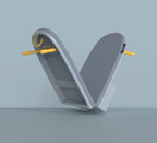 Joseph Joseph Pocket Folding Tabletop Ironing Board with Iron Holder and wall mount, Compact Space-Saving , Grey/Yellow