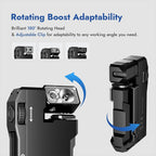 GQ G5 Rechargeable EDC Flashlight, 400 Lumens Dual Light Sources Mini Flashlight with RGB Light, Portable Flat Pocket Flashlights, Magnetic Keychain for Outdoor Home Emergencies