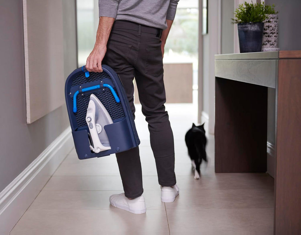 Joseph Joseph Pocket Folding Tabletop Ironing Board with Iron Holder and wall mount, Compact Space-Saving , Grey/Yellow