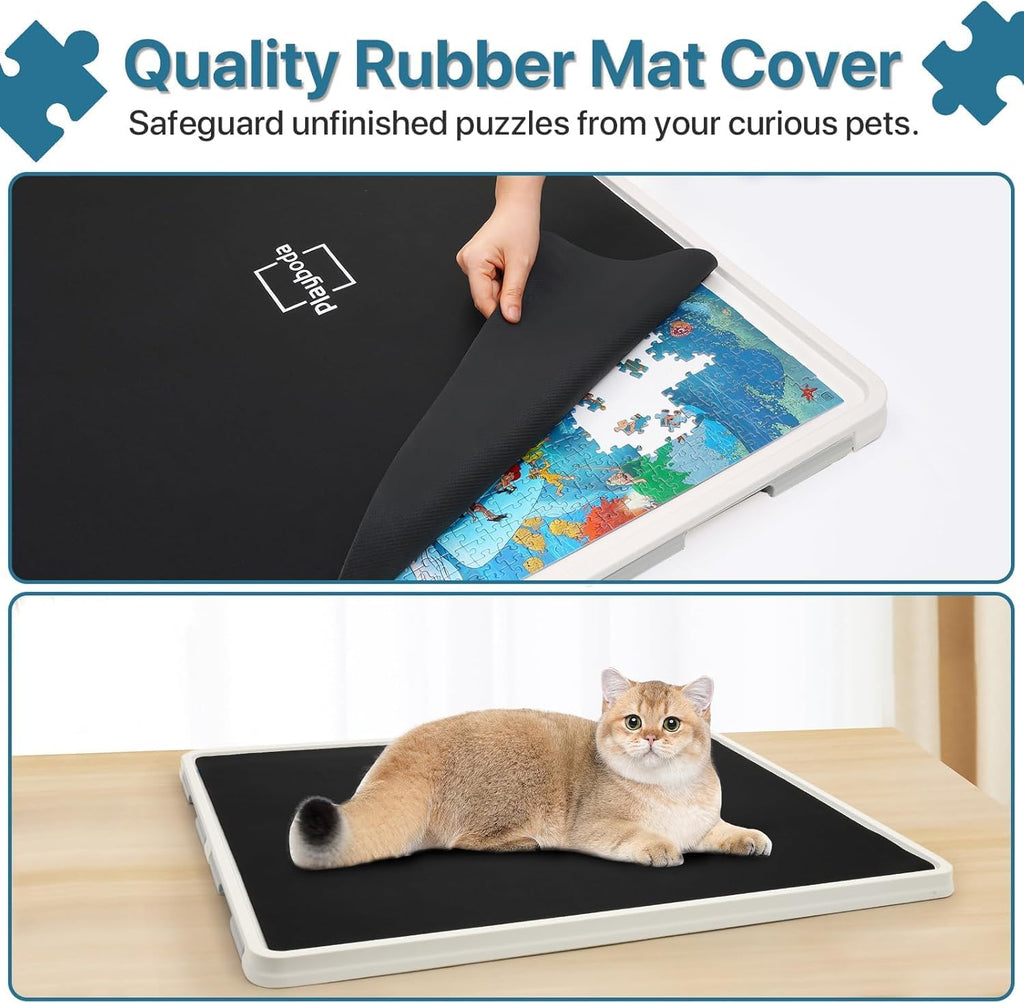 ⏰ LAST DAY 60% OFF 💥 1500 Pieces Rotating Plastic Puzzle Board with Drawers and Cover, 35"x27" Portable Spinning Jigsaw Puzzle Table for Adults, Upgraded Lazy Susan, Ideal Gift for Mum