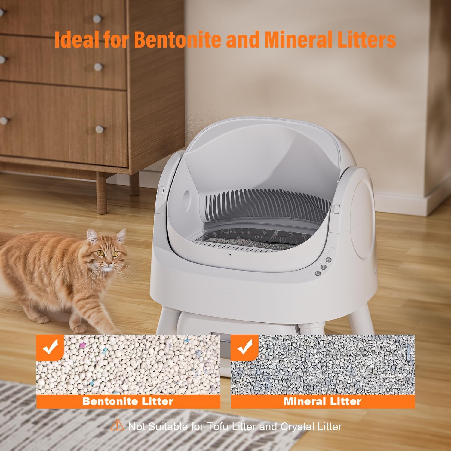 ⏰ LAST DAY 80% OFF 💥 PetPivot Autoscooper 11 Open-Top Self Cleaning Cat Litter Box, Automatic Cat Litter Box for Multiple Cats with Trash Bags and Litter Mat Included