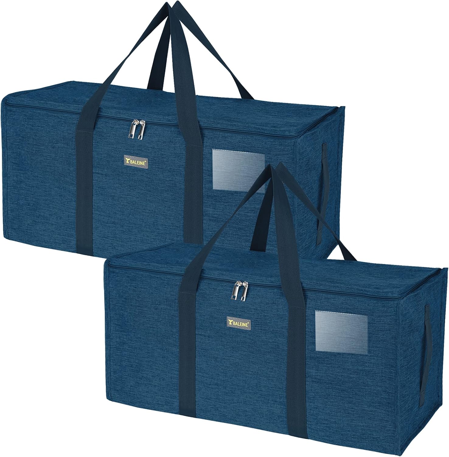 Extra Large Storage Tote with Zippers & Carrying Handles