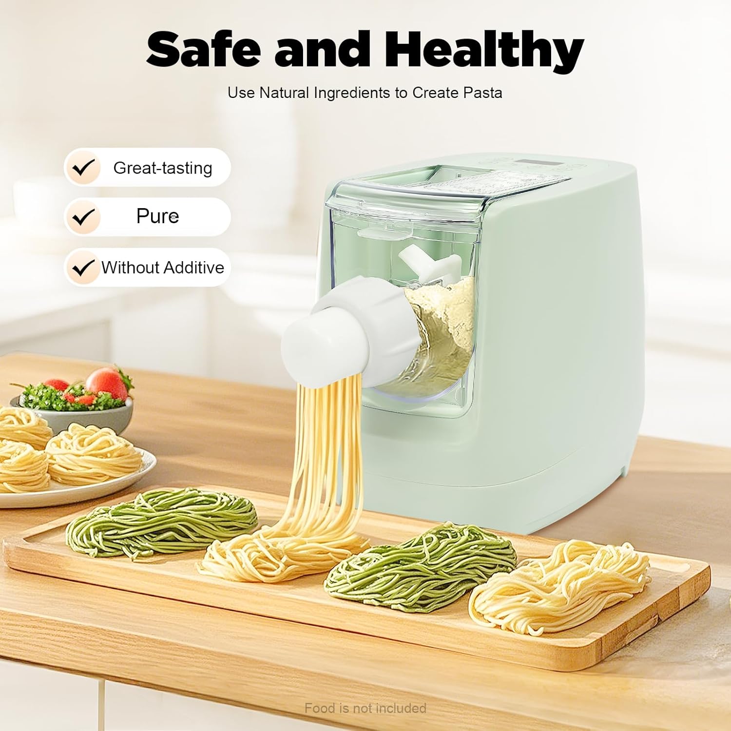 ⏰ LAST DAY 65% OFF 💥 Electric Pasta Maker,260W Household Automatic Pasta Maker Machine,Automatic Noodle Maker with 13 Noodle Shapes for Home Kitchen Use