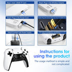 ⭐【Valentine's gift】TEFELE 2026New Wireless Retro Game Console Plug and Play 4K HD HDMI TV Game Stick 23 Simulators and Over 40,000 Games 2.4G with Dual 2.4G Wireless Controllers(128G)