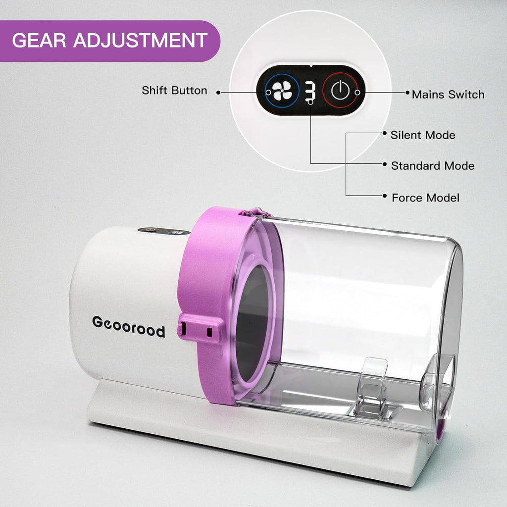 ⏰ LAST DAY 60% OFF 💥 Vacuum Kit, 2.5L Dust Cup Pet Grooming with Clippers for Dogs Cats Hair Shedding Brush at Home Purple