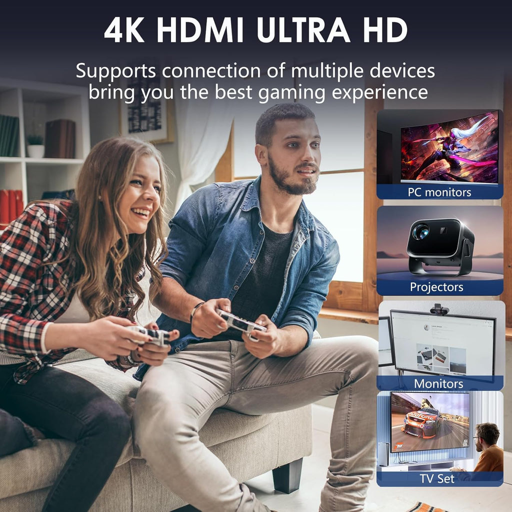 ⭐【Valentine's gift】TEFELE 2026New Wireless Retro Game Console Plug and Play 4K HD HDMI TV Game Stick 23 Simulators and Over 40,000 Games 2.4G with Dual 2.4G Wireless Controllers(128G)