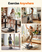 Niceday Steppers for Exercise, Stair Stepper with Resistance Bands, Mini Stepper with 300LBS Loading Capacity, Hydraulic Fitness Stepper with LCD Monitor