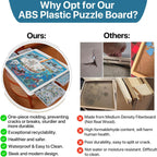 ⏰ LAST DAY 60% OFF 💥 1500 Pieces Rotating Plastic Puzzle Board with Drawers and Cover, 35"x27" Portable Spinning Jigsaw Puzzle Table for Adults, Upgraded Lazy Susan, Ideal Gift for Mum